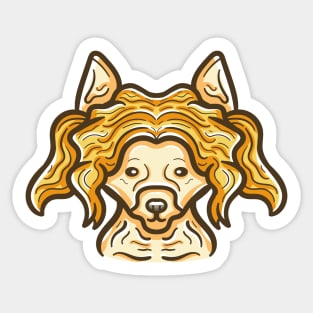 Cute chinese crested dog Sticker